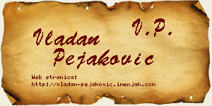 Vladan Pejaković vizit kartica
